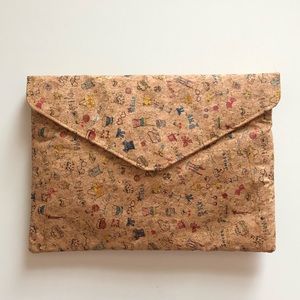 Cute print cork crossbody bag w/ detachable straps